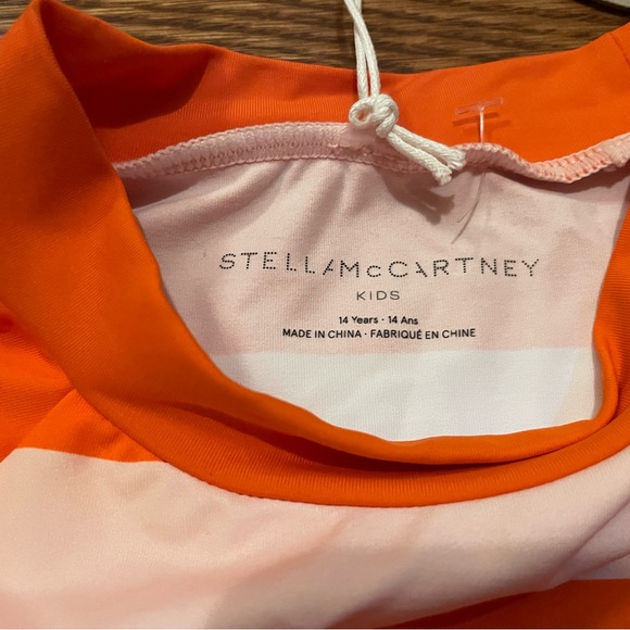 NWT Stella McCartney Orange Striped Flamingo Rash Guard Size 14 - Picture 6 of 12